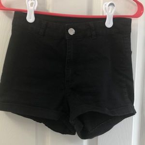 Black High waist shorts